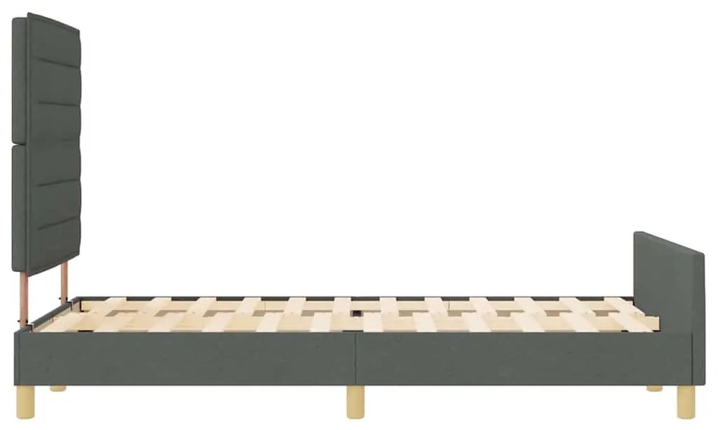 Cama vidaXL em Cinzento Escuro, 160x200 cm, Tecido