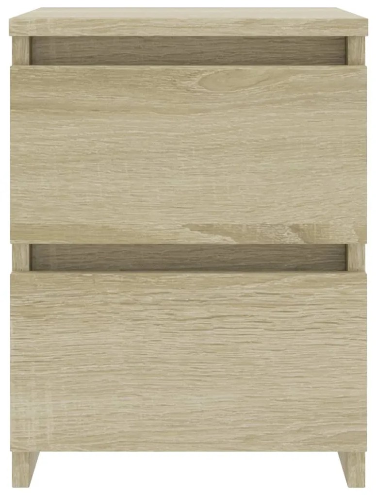 Mesa de cabeceira 2 pcs 30x30x40 cm contrap. carvalho sonoma