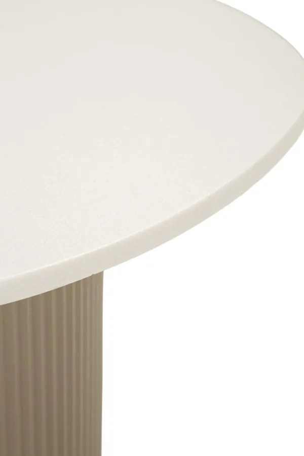 MESA DE CENTRO EM MÁRMORE ARTIFICIAL FRANKFURT 46X48X39 CM CINZENTO E BRANCO