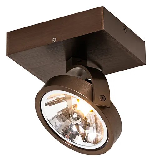Foco de teto design bronze escuro rotativo e inclinável - Go