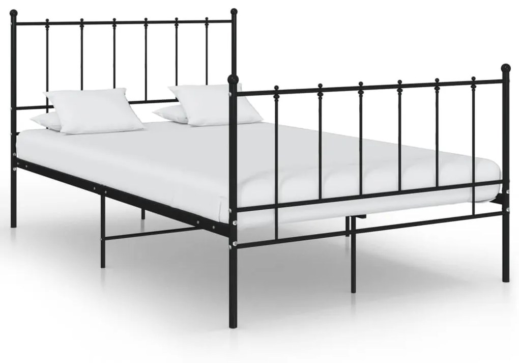 Estrutura de cama 120x200 cm metal preto