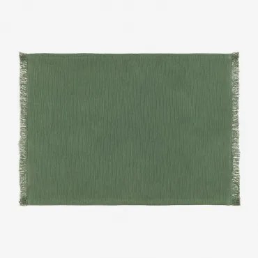 Individual De Mesa Em Algodão Sandry Baía Verde - Sklum
