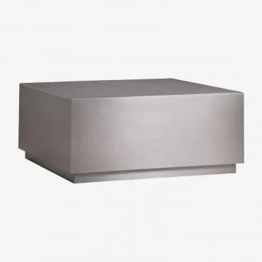 Mesa De Centro Retangular 100x70 Cm Em Aço Inoxidável Iuraima Aço Inoxidável Escovado - Sklum