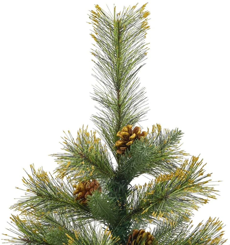 Árvore de Natal artificial articulada com pinhas 120 cm