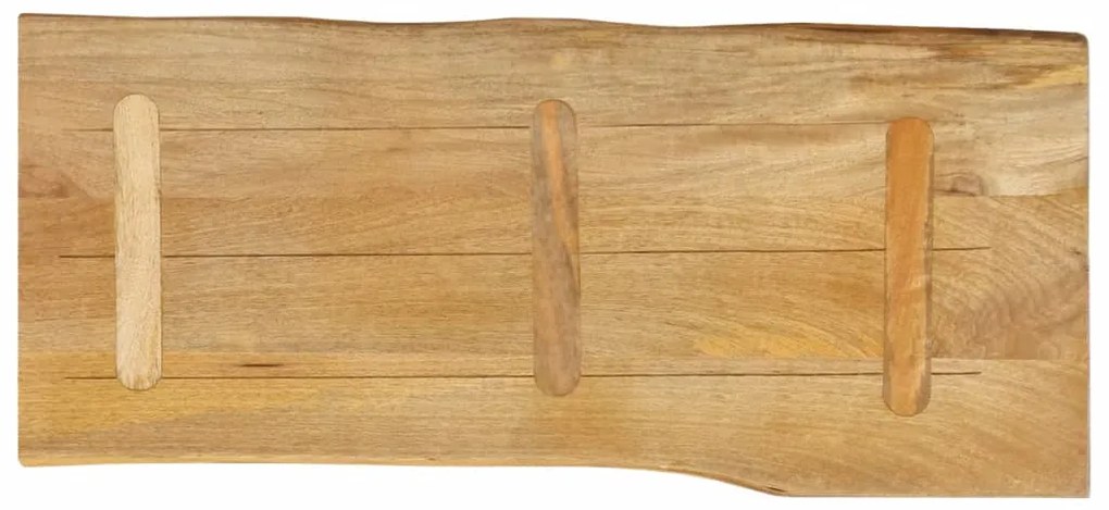 Tampo de mesa c/ borda viva 80x40x2,5 cm mangueira maciça