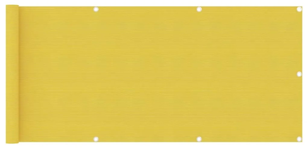 Tela de varanda 75x500 cm PEAD cor amarelo