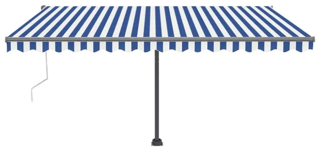 Toldo automático independente 400x300 cm azul e branco