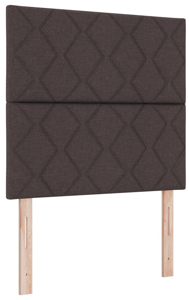Cama vidaXL Castanho Escuro 90x200 cm em Tecido