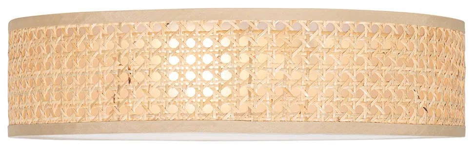 Plafon Inteligente em Rattan 40 cm 3-Luzes Incl. 3 Wifi P45 - Tromma