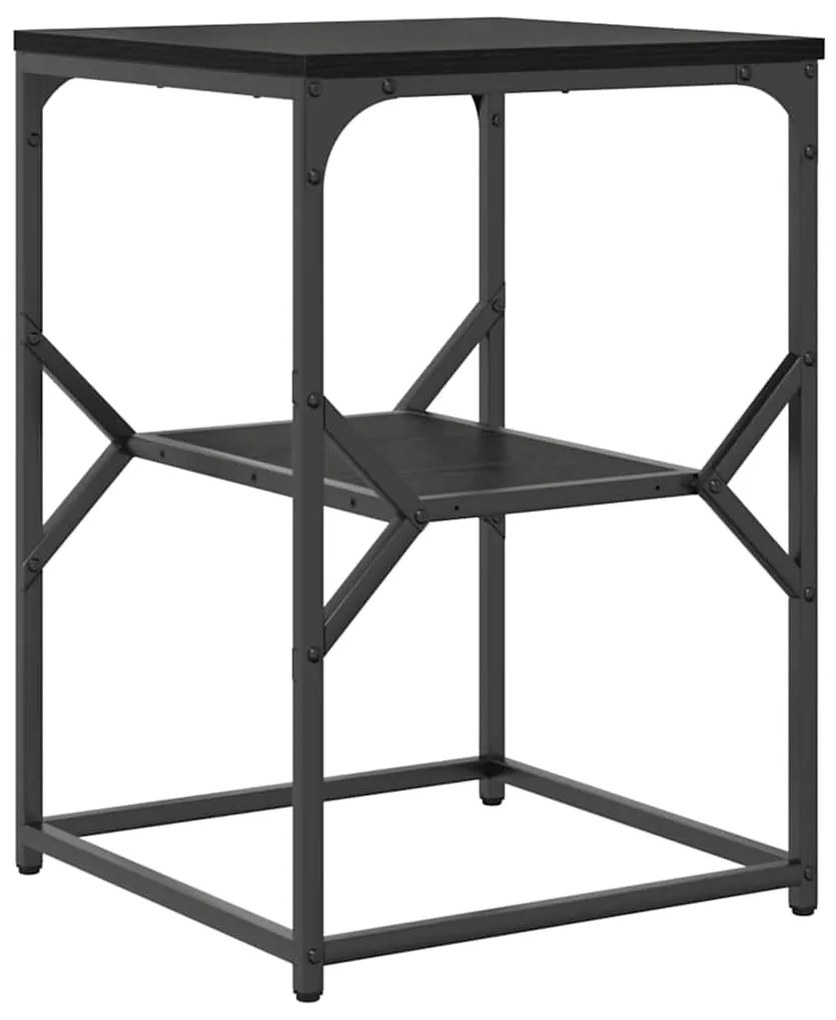 Mesa Lateral vidaXL Black Oak 41x40x60 cm Madeira Revestida