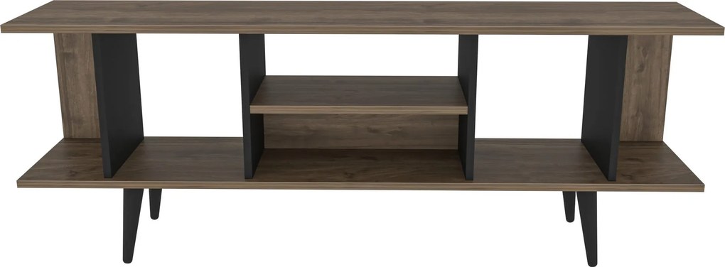 Móvel TV Akya – Walnut e Preto – 160x35x38,6 cm