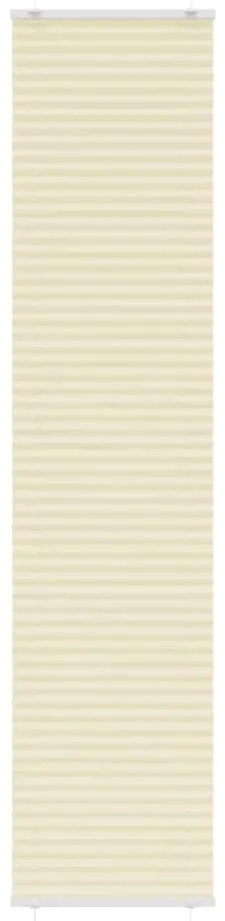 vidaXL Creme Plissada Cega 50x200 cm Largura Tecido 49,4 cm Poliéster