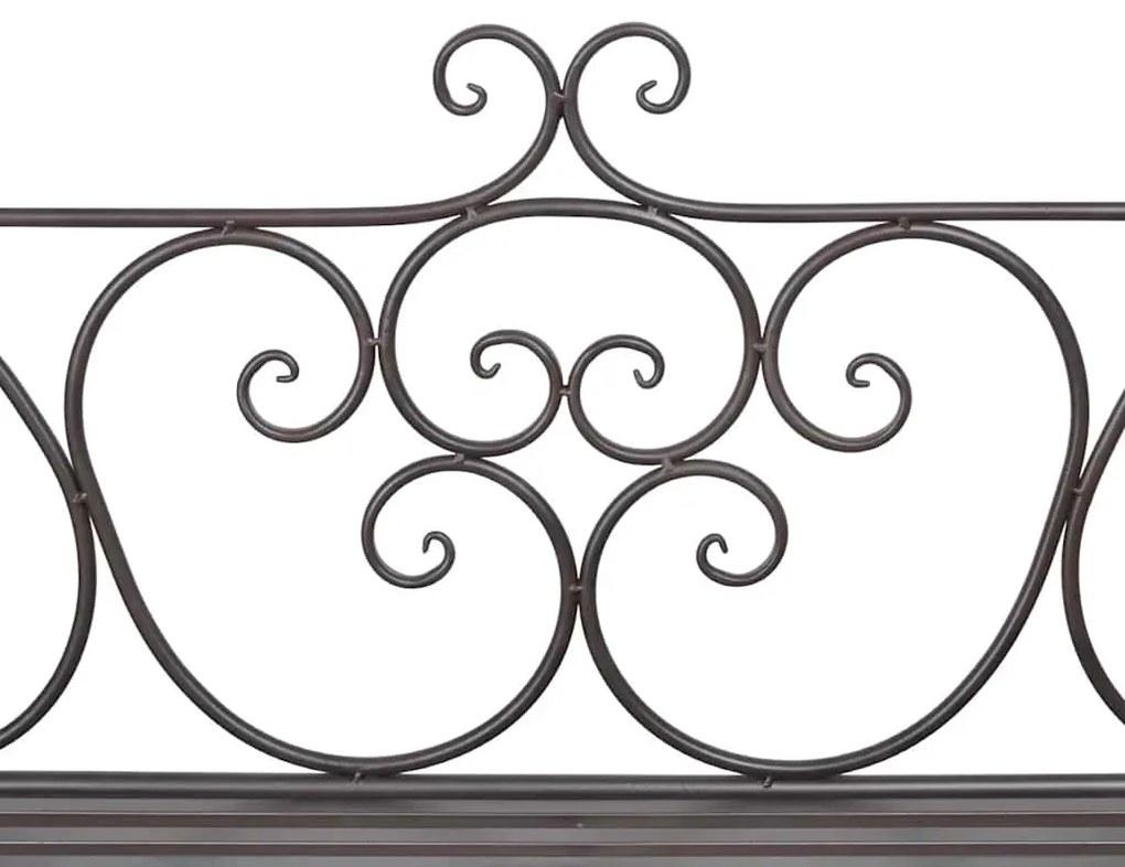 Banco de jardim 132 cm aço antigo castanho