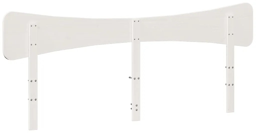 Cabeceira 180 cm madeira de pinho maciça branco