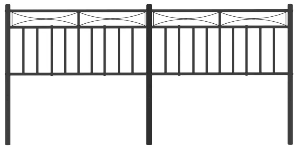 Cabeceira de cama 200 cm metal preto