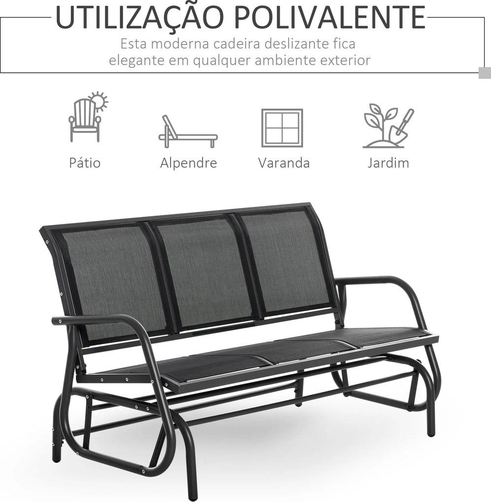 Banco de Balanço para Jardim de 3 Lugares Banco de Baloiço para Exteri