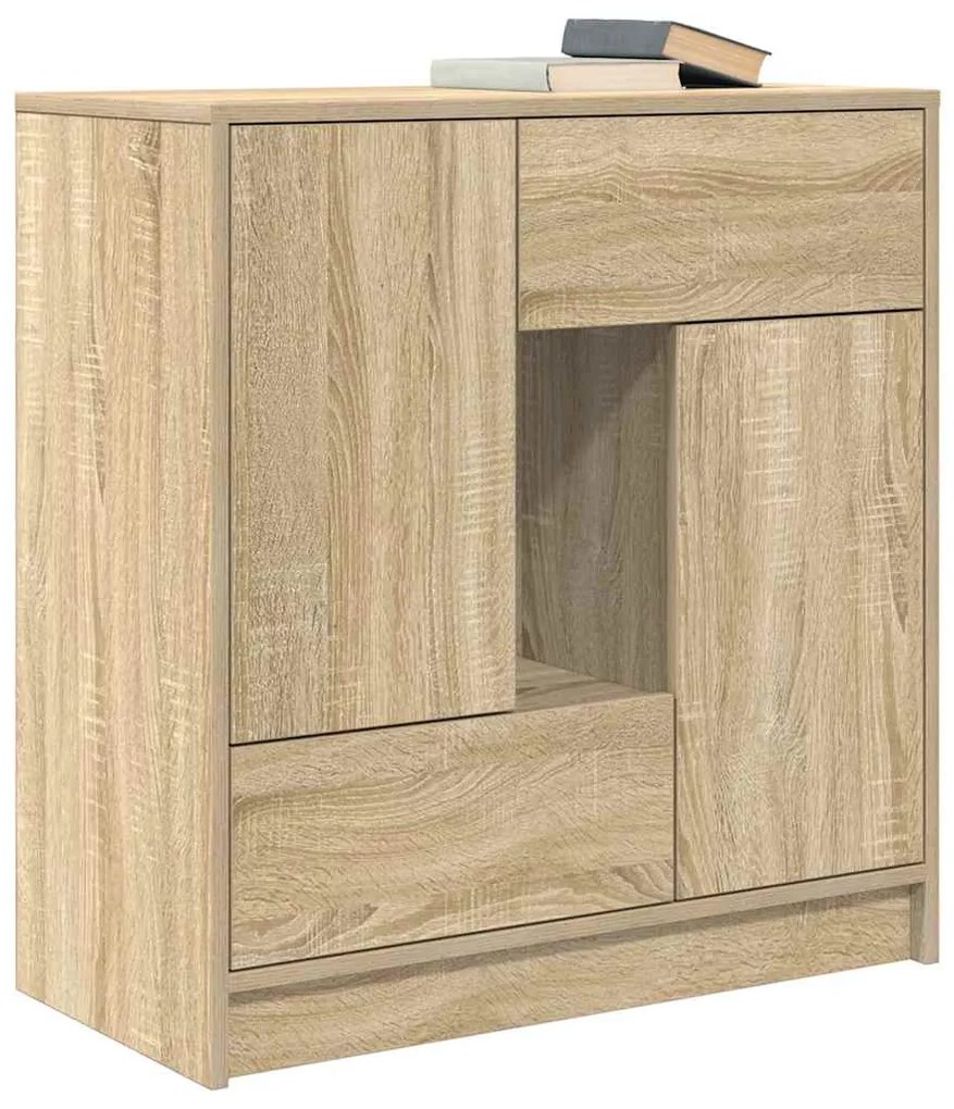 Aparador com gavetas e portas 70,5x34x74,5 cm carvalho sonoma