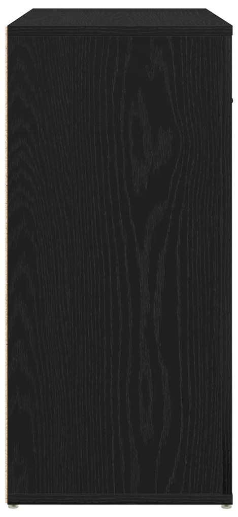 Buffet vidaXL Carvalho Preto 80x33x70 cm Madeira de engenharia