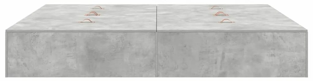 Estrado de Cama Cinza Concreto 180x200 cm