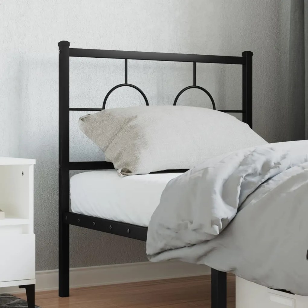 Cabeceira de cama 80 cm metal preto