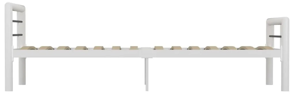 Estrutura de cama 90x200 cm metal branco e preto