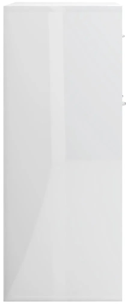 Aparador 60x30x75 cm contraplacado branco brilhante