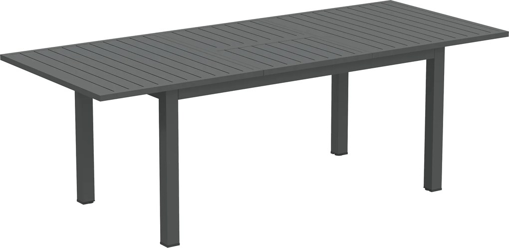 Outsunny Mesa de Jardim Extensível Alumínio 160/220x90 cm Resistente às Intempéries Mesa de Varanda, Mesa Buffet Antiderrapante Cinza | Aosom Portugal