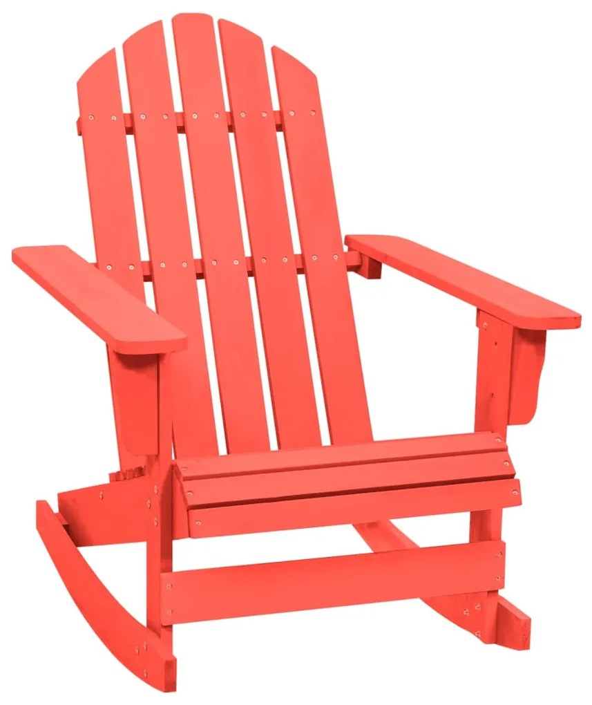 vidaXL Cadeira de jardim Adirondack de baloiço abeto maciço vermelho