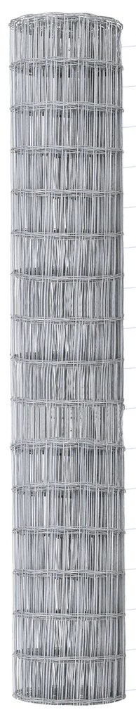Cerca Euro com 7 Postes Flangeados 1,6x10 m Aço Galvanizado