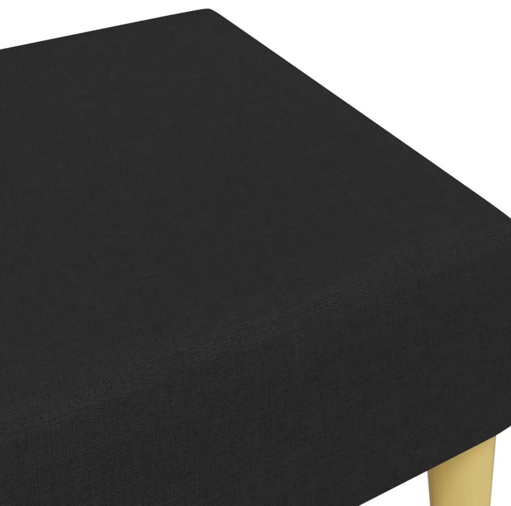 Apoio de pés 77x55x31 cm tecido preto