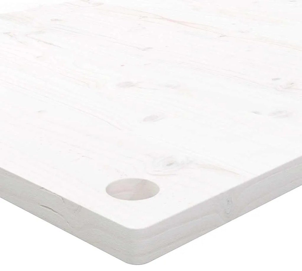Tampo de secretária 110x55x2,5 cm pinho maciço branco