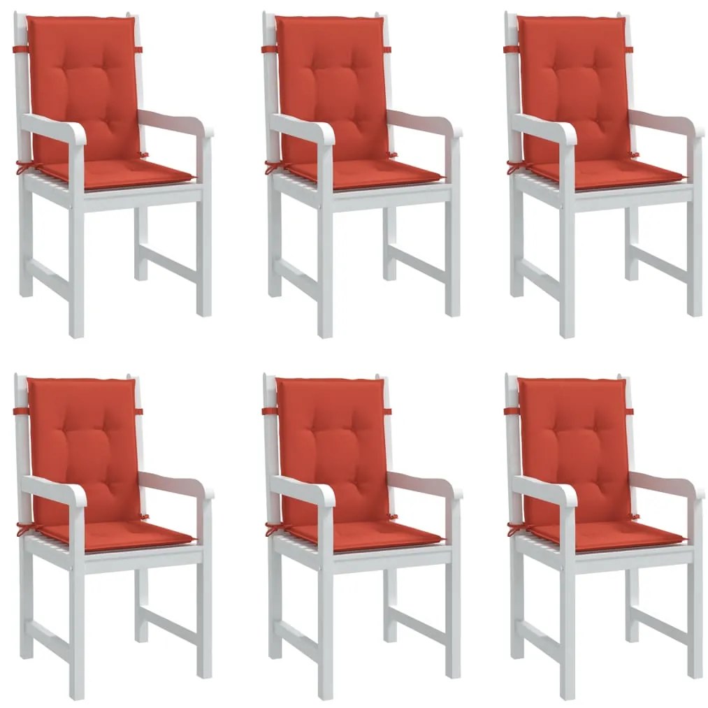 vidaXL Almofadões lombares p/ cadeiras 6pcs 100x50x4cm mesclado tecido