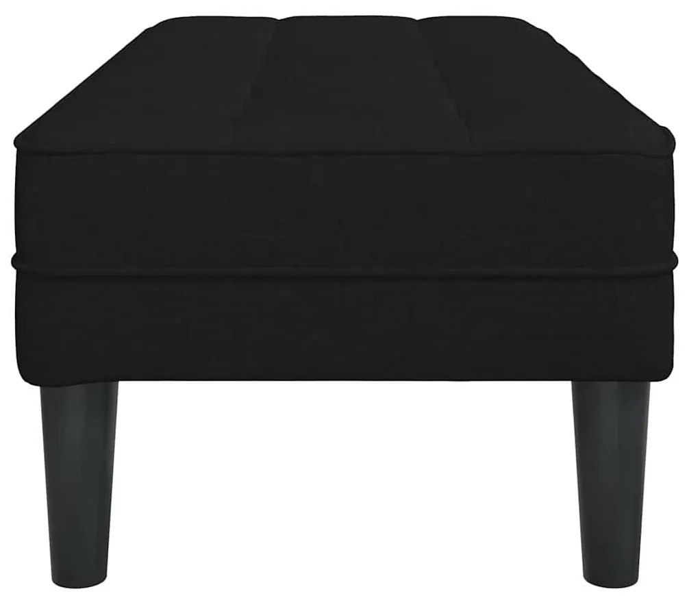 Banco vidaXL Preto 113x57x39 cm Tecido