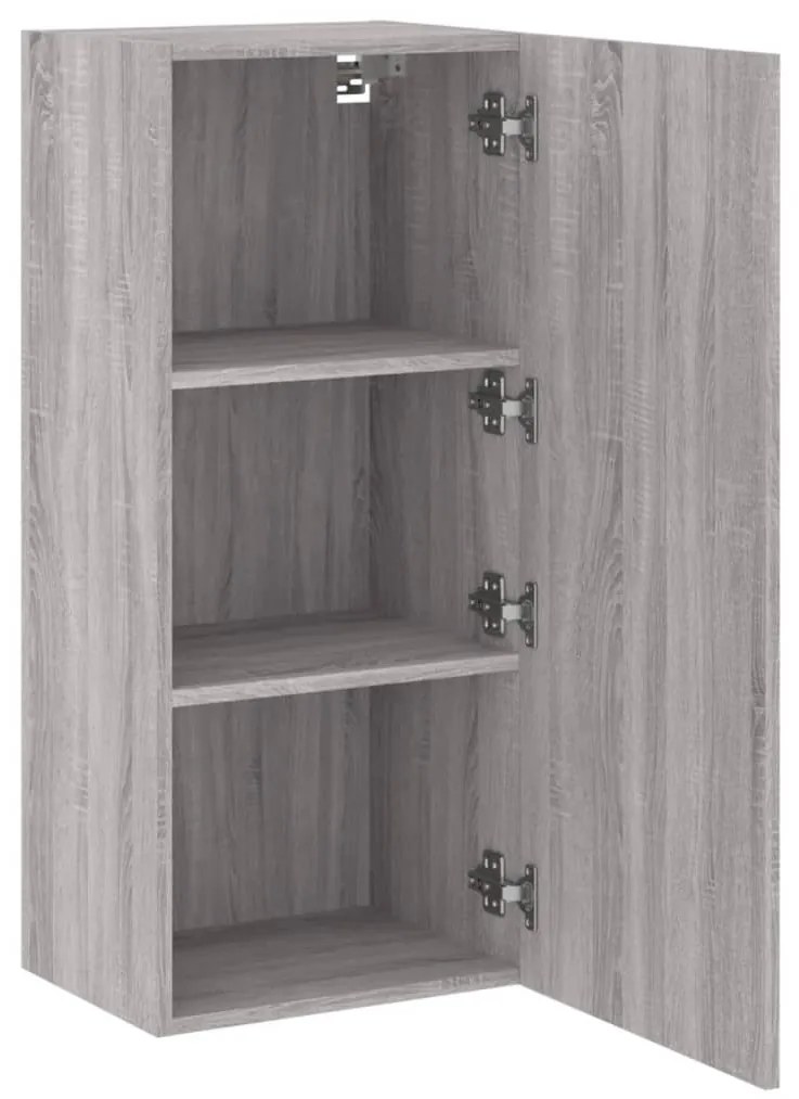 Móvel parede TV 40,5x30x90 cm derivados de madeira cinza sonoma