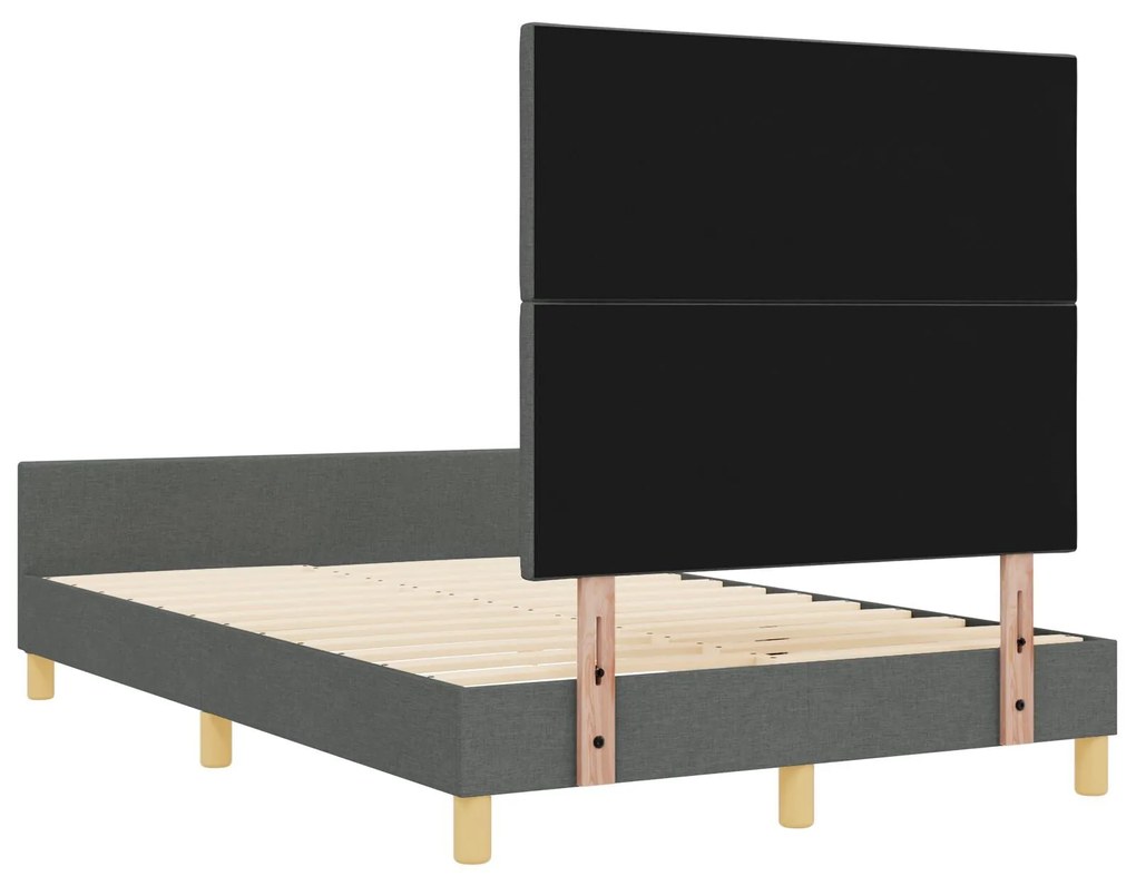 Cama vidaXL Cinza Escuro 120x200 cm em Tecido