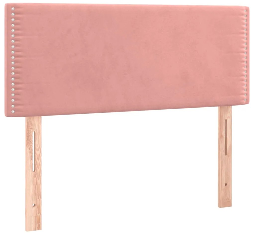 Cama com molas/colchão 80x200 cm veludo rosa