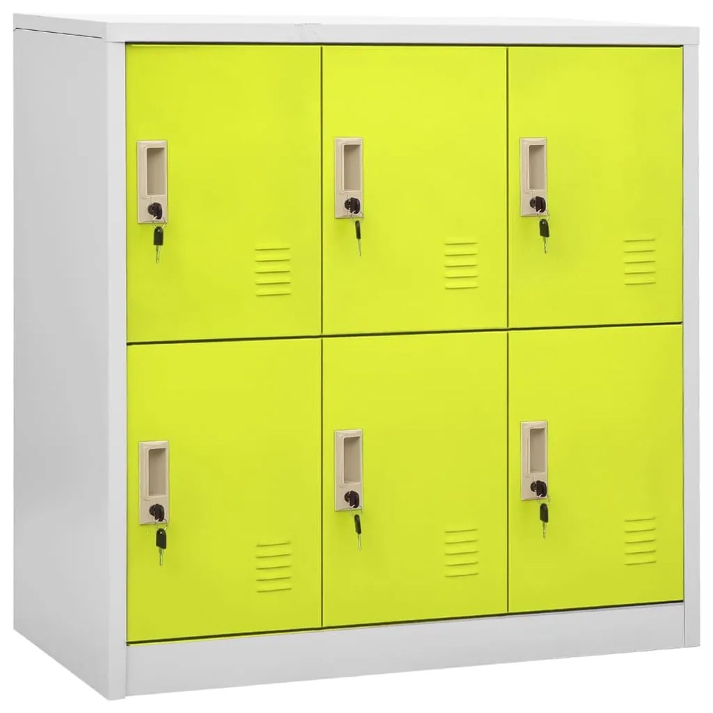 336439 vidaXL Cacifo 90x45x92,5 cm aço cinzento-claro e verde