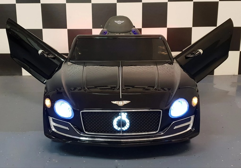 Carro eletrico infantil 12V Bentley EXP , pneus Borracha, Assento de couro, Controlo Remoto PRETO