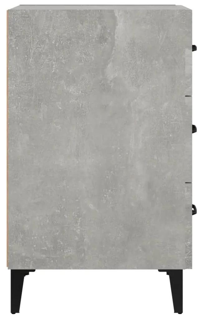 Mesa de cabeceira 40x40x66 cm derivados madeira cinza cimento