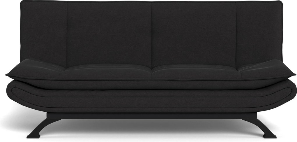 Sofá-cama Norsica 279, Número de lugares: 4, Cinzento escuro, 91x196x98cm, 44.2 kg, Pernas: Metal, Parcialmente montado, Madeira: Pinheiro