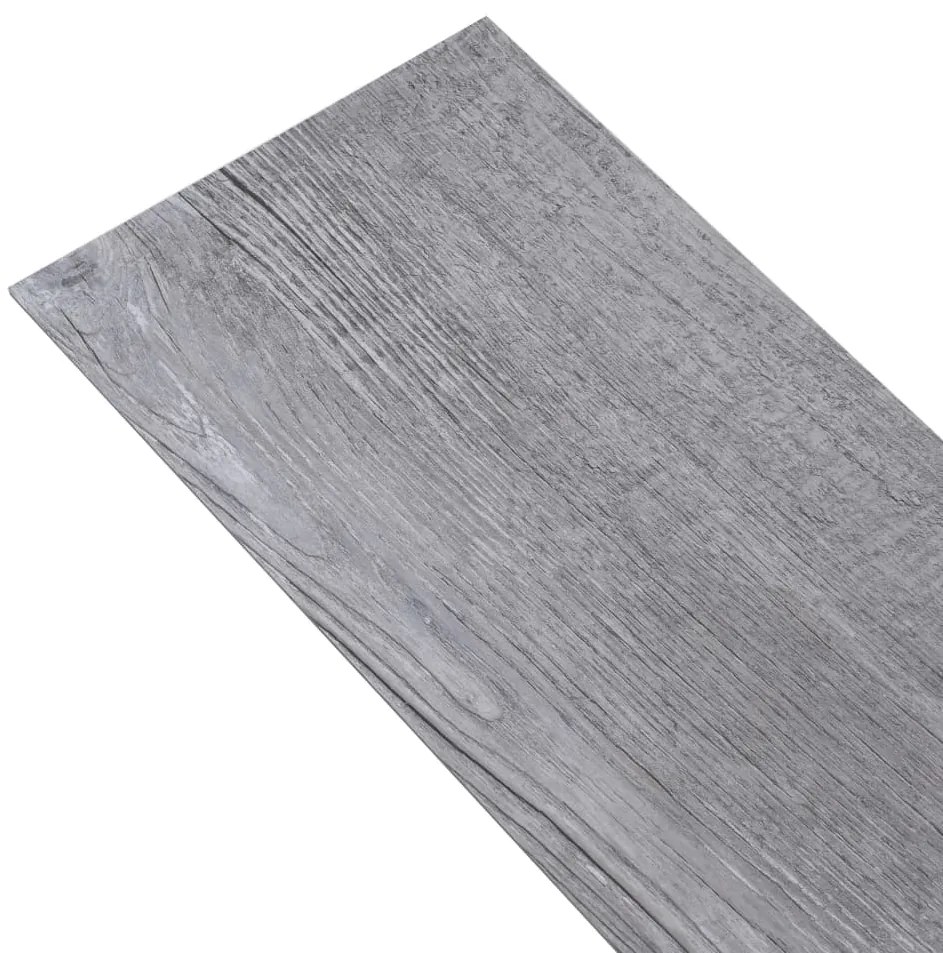 Tábuas de soalho PVC autoadesivo 5,21 m² 2mm madeira cinza mate