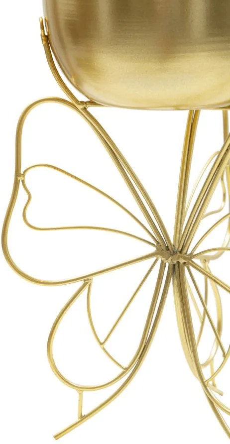 PORTA-VASOS FARFY DOURADO Ø 22X40 CM (PLANTAS NÃO INCLUIDAS)