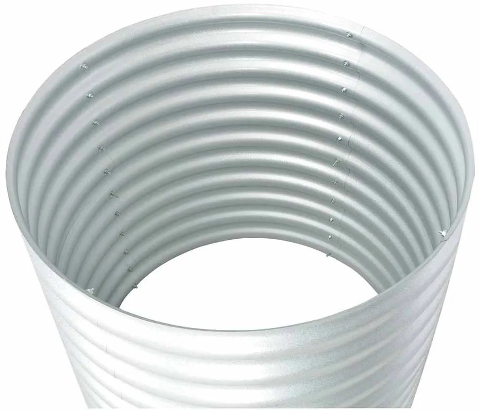 Canteiro/vaso elevado aço galvanizado 80x80x81 cm prateado