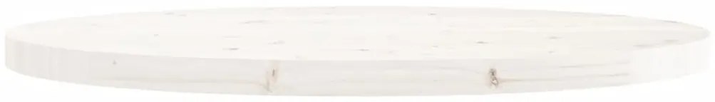 Tampo de mesa redondo Ø90x3 cm madeira de pinho maciça branco