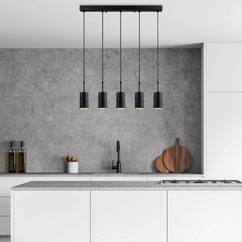 Chandelier Camel 5 – Preto – 79 x 9 cm