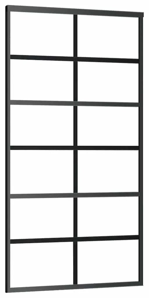 Porta deslizante c/ conj ferragens 102x205cm vidro ESG preto