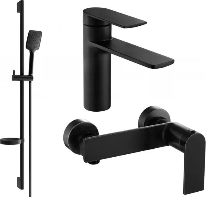 Mexen Zero DS62 conjunto de duche, preto - 71104DS62-70