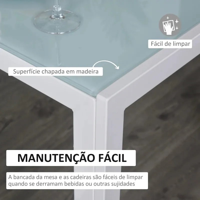 Conjunto de Refeição Hayla - 4 Cadeiras e 1 Mesa - Design Nórdico