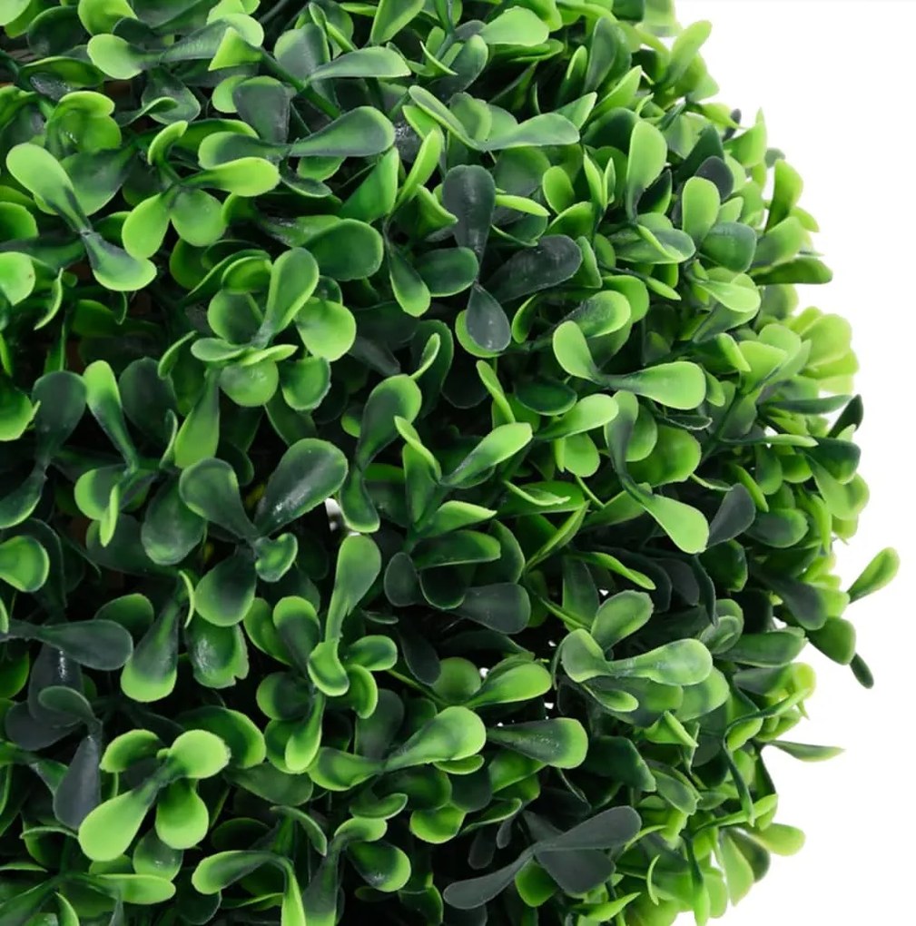 Plantas bolas de buxo artificiais c/ vasos 2 pcs 27 cm verde