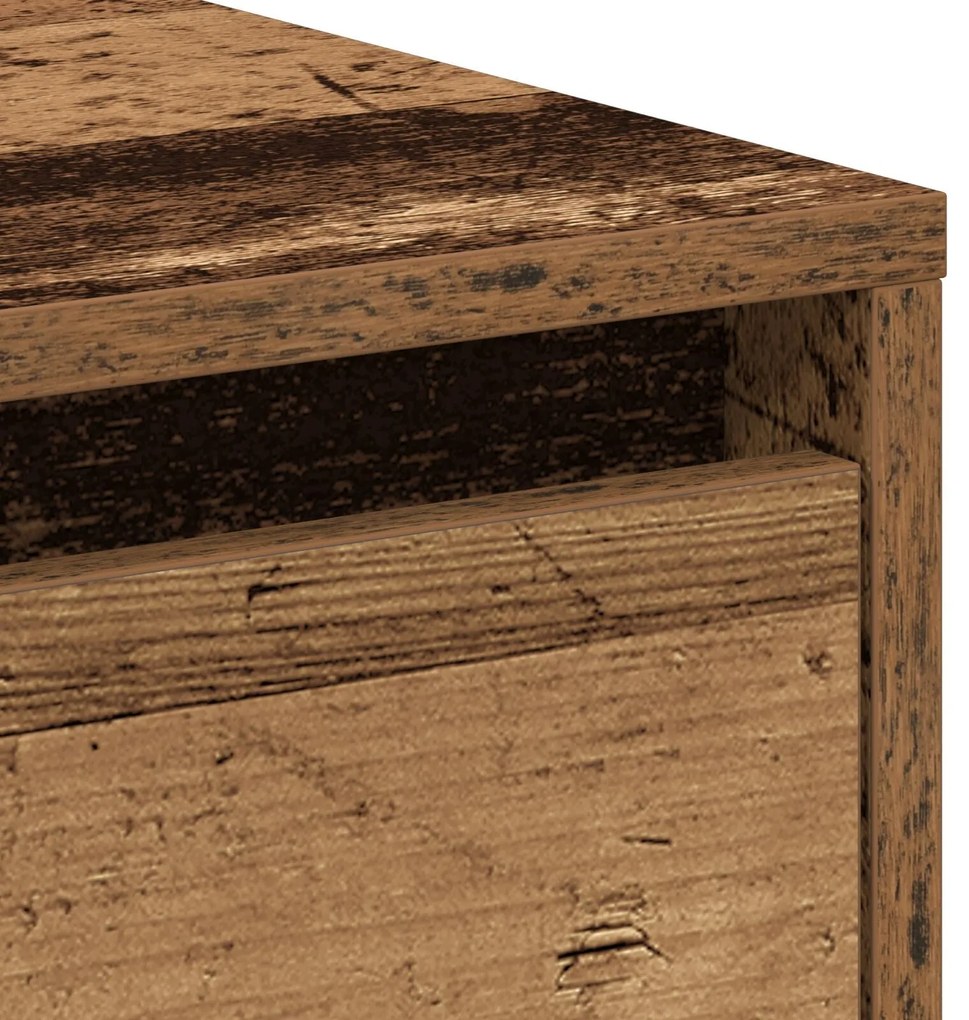 Criado-mudo vidaXL 2 pcs Madeira Velha 45x34x45 cm Madeira de engenhar